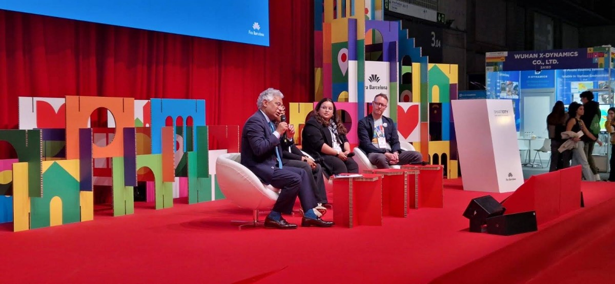 Dublin City Council's Digital Twin Programme Lead Mani Dhingra, Ph.D. presenting 'Ethical Digital Twins: Dublin's Innovation Journey' at the thematic roundtable 'Are Our Cities Ready for Tomorrow’s Threats?